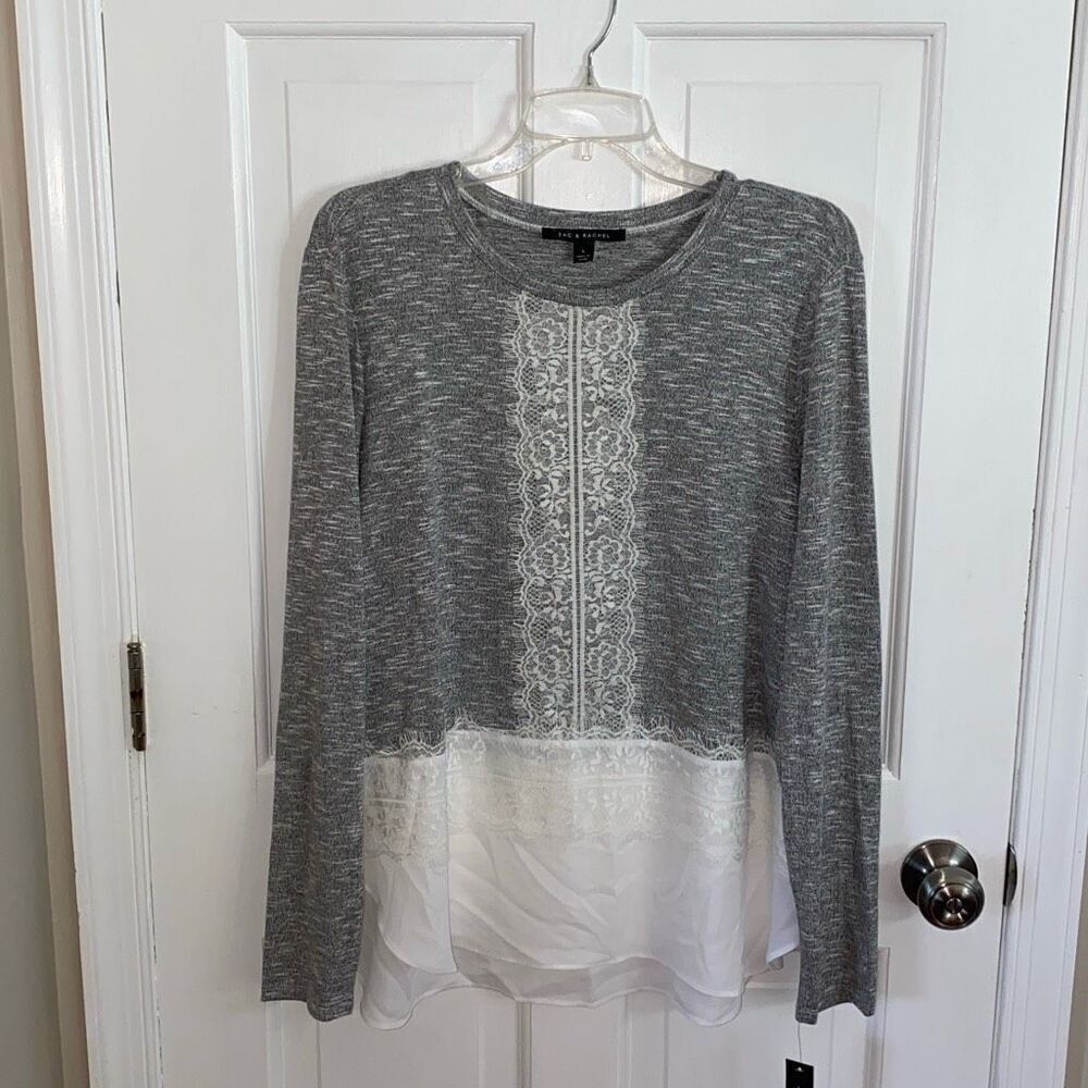 Zac & Rachel lightweight sweater with lace detail size L